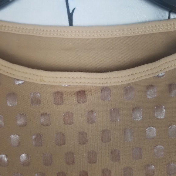 4/$25 Sleeveless Gold Shiny Tank Top - Picture 5 of 6